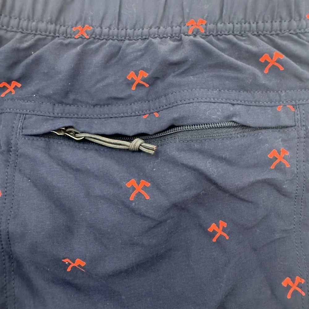 The North Face Class V Pull On Swim Trunks Shorts Mens M Medium Blue Nylon Lined